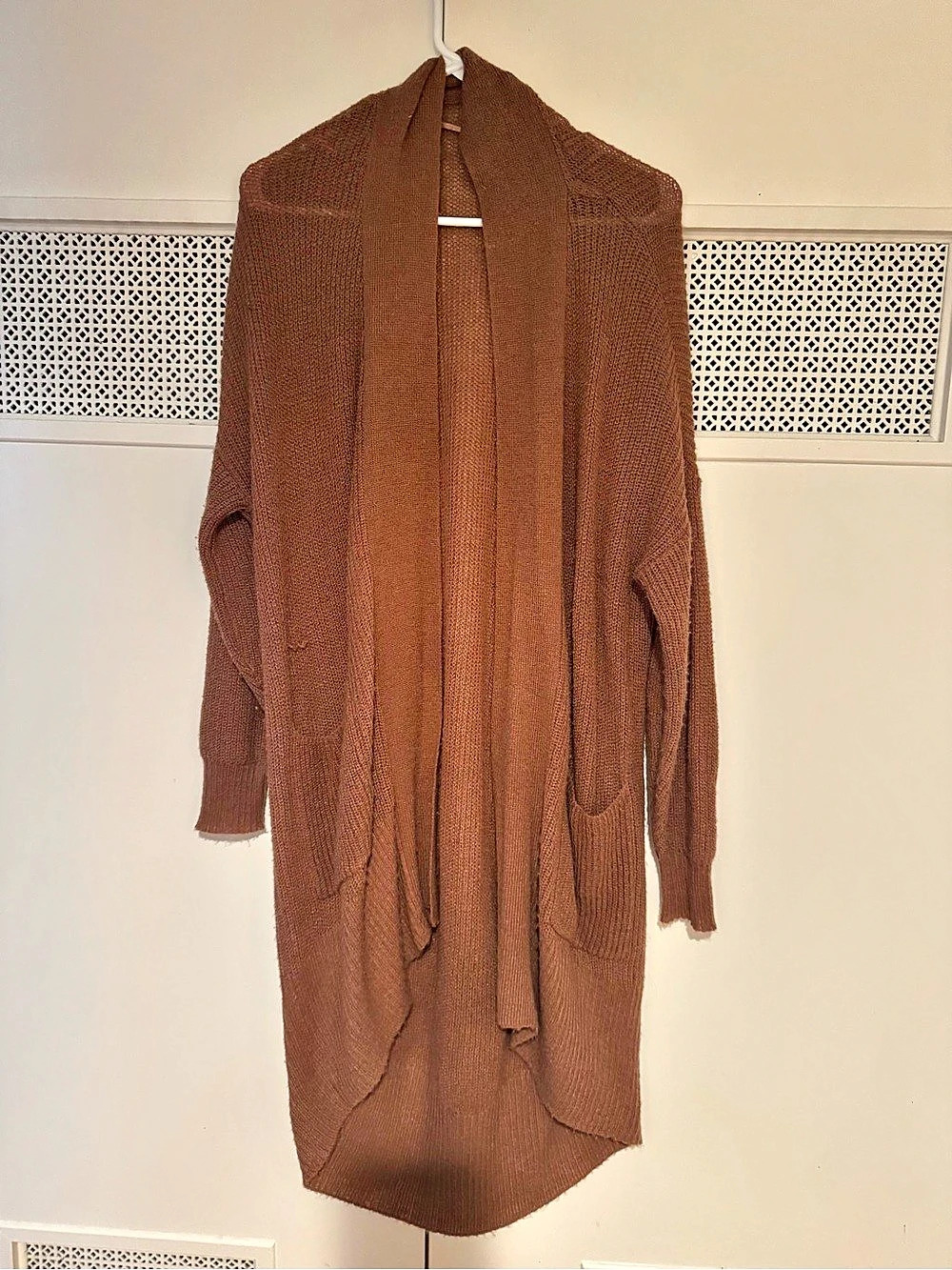 soma Soma Supersoft Long Knit Cardigan Brown Small/Medium